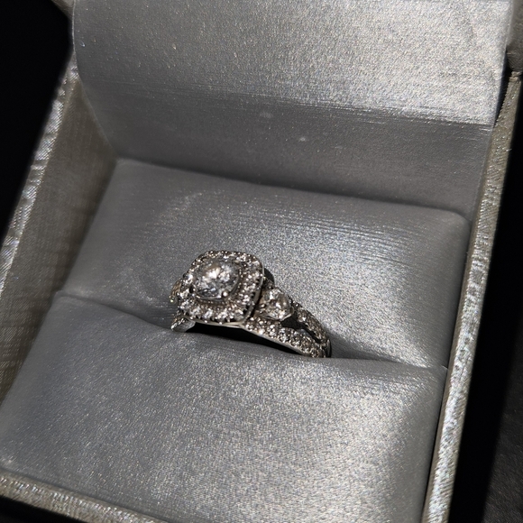 ESTATE SALE Certified Celebration Ring 14KT w/ 51 Diamonds-Engagement-Sz 6.5 - Picture 11 of 13